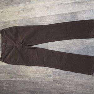 St. Johns Bay Women's Size 10T Stretch Corduroy Mid Rise Brown Straight Leg